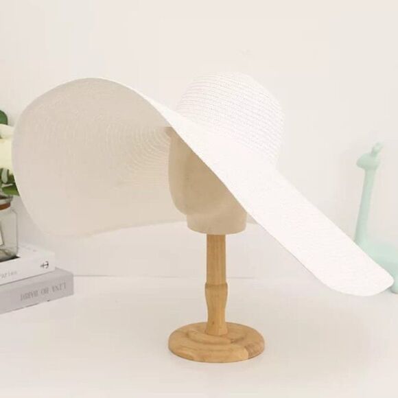 Oversized Floppy Straw Hat Available in 8 Colors main image 14